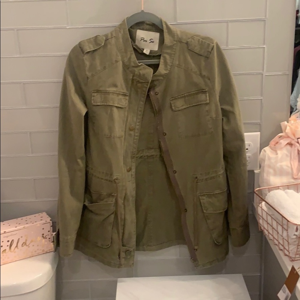 Green utility jacket